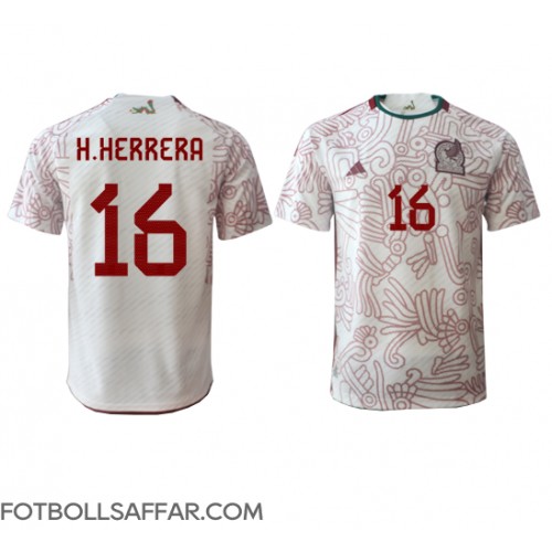 Mexiko Hector Herrera #16 Bortatröja VM 2022 Kortärmad